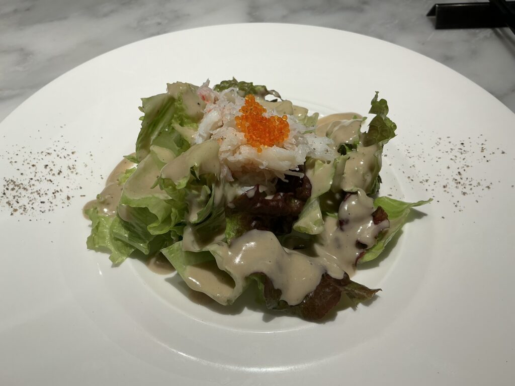 向日葵のずわい蟹のサラダ