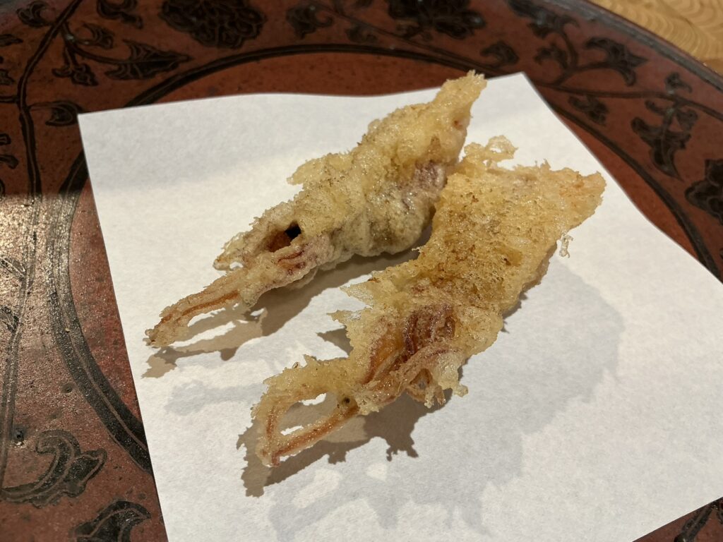 天ぷら浅沼のホタルイカ