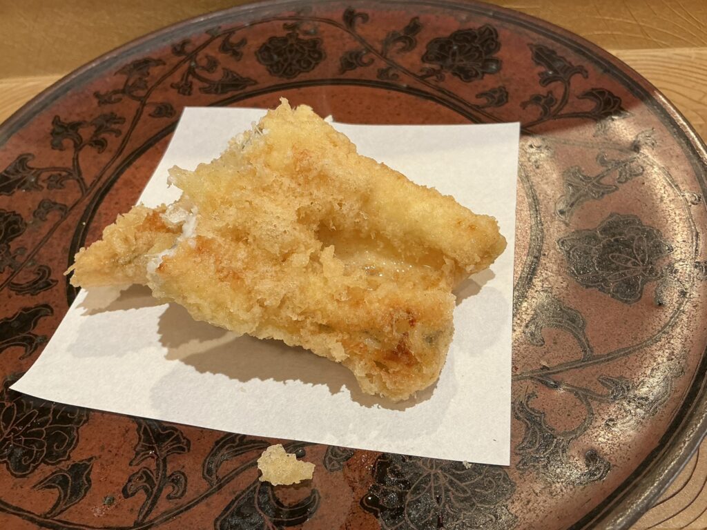 天ぷら浅沼のアナゴ