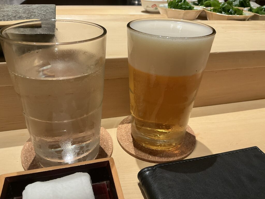 鮨結う紬のビール