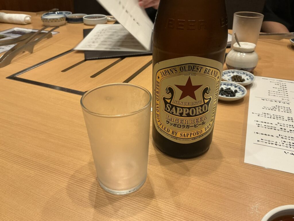 神戸焼肉金虎のビール