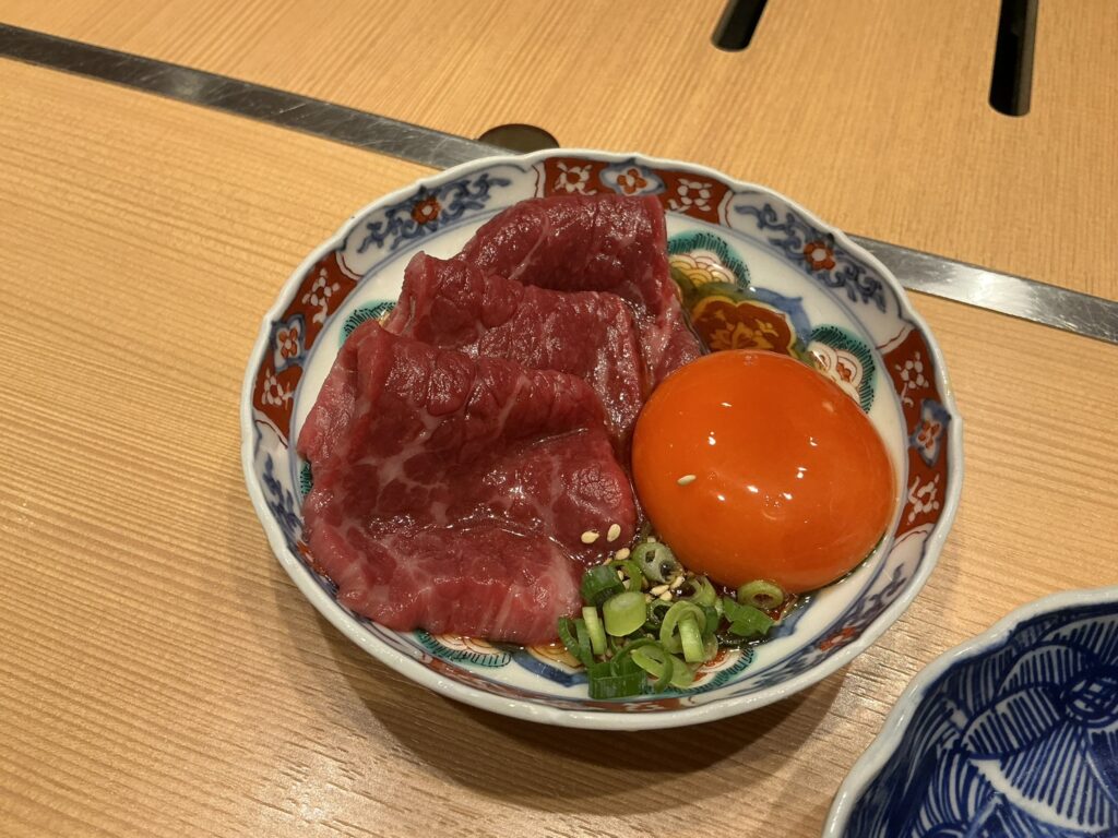 神戸焼肉金虎のユッケ