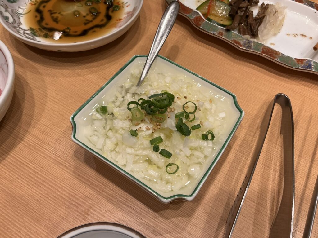 神戸焼肉金虎のネギ塩ダレ