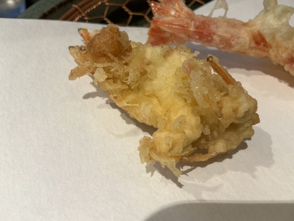 天々蕎々うめ庵のクルマエビ