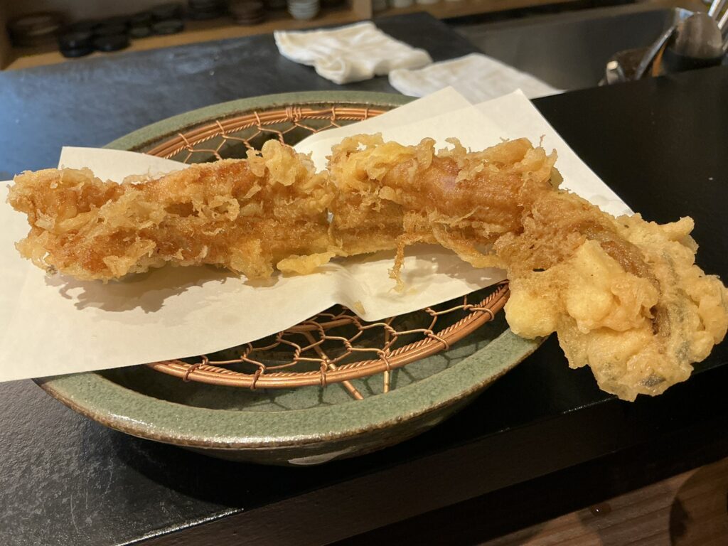 天々蕎々うめ庵のアナゴ