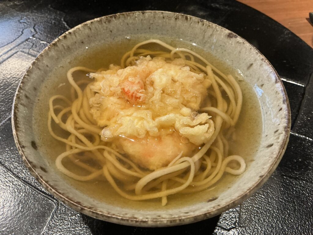 天々蕎々うめ庵のかき揚げ