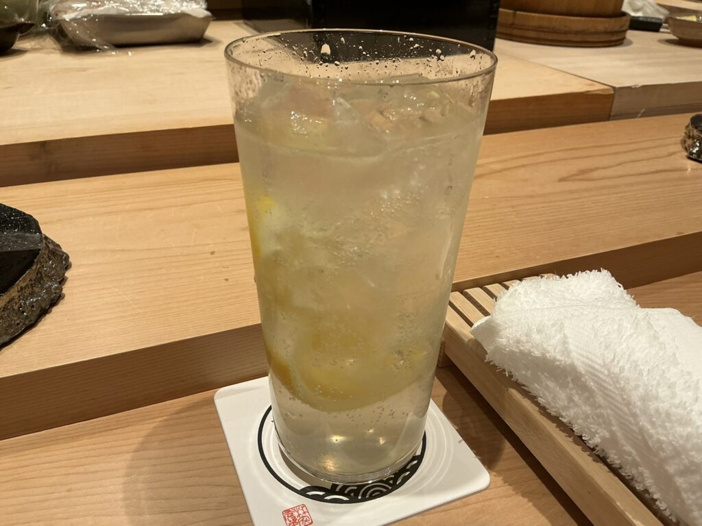寿司清のレモンサワー