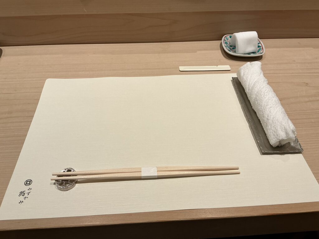 鮨みずかみのカウンターセット