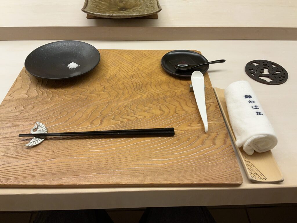 鮨おばなのカウンターセット