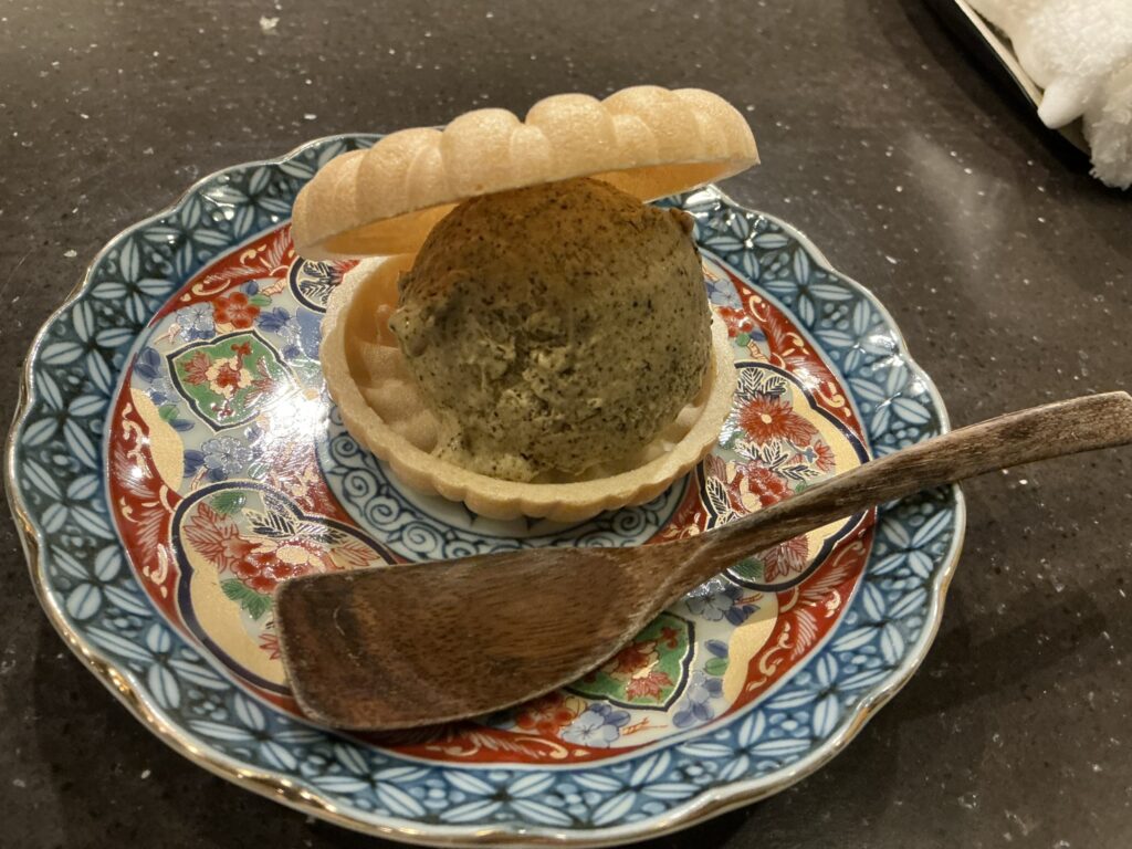てんぷら拓のほうじ茶アイス