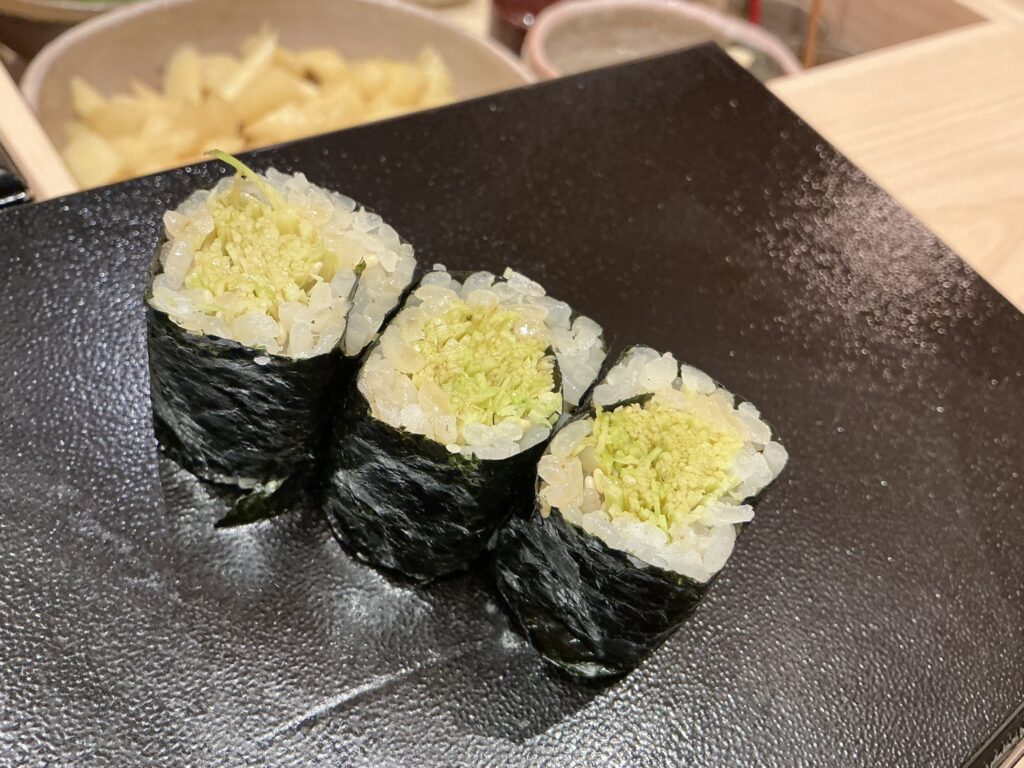 すし良月のワサビ巻き