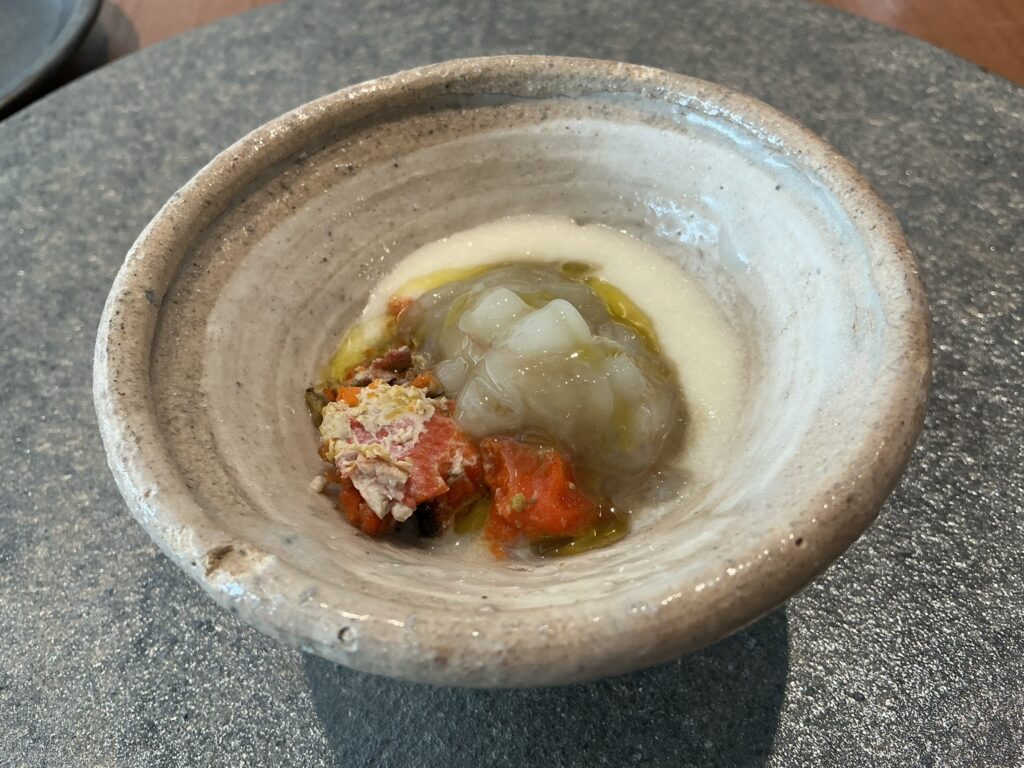 白土の新玉葱/牡丹エビ