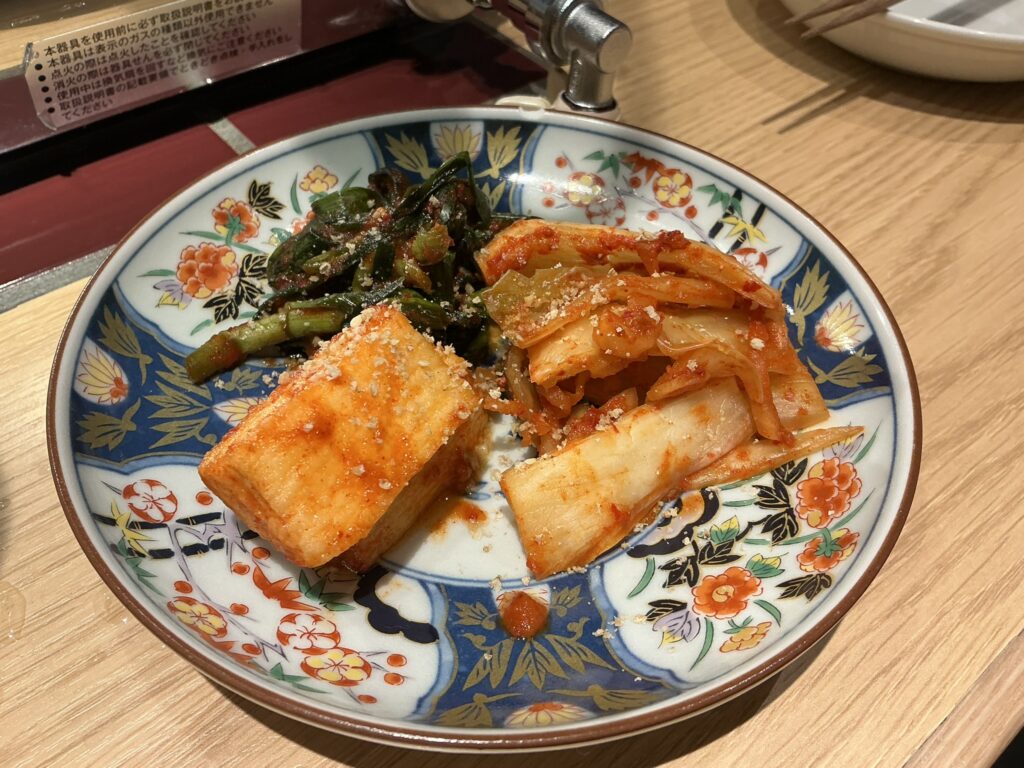 焼肉ここちのキムチ