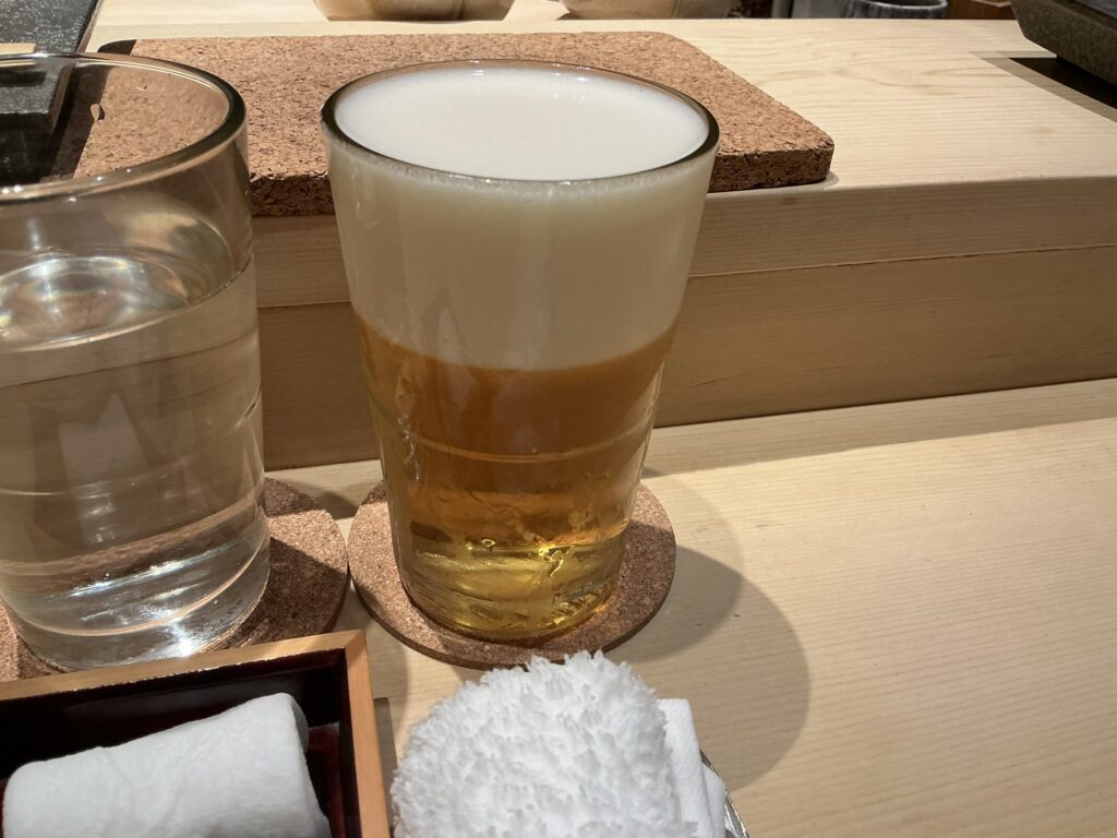 鮨結う紬のビール