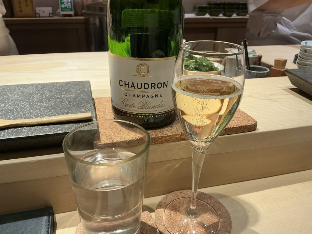 鮨結う紬のシャンパン