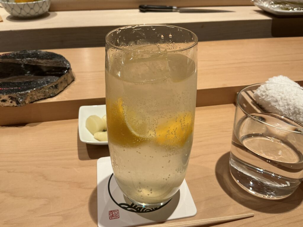 寿司清のレモンサワー