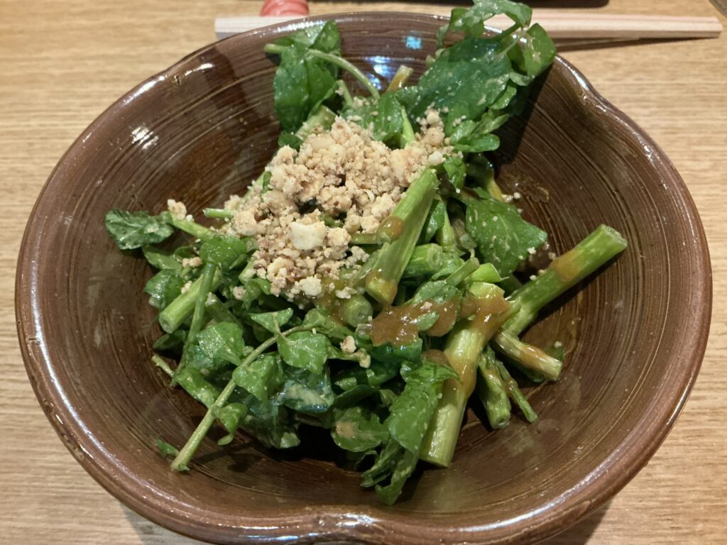 やきとりshiraのクレソンのサラダ
