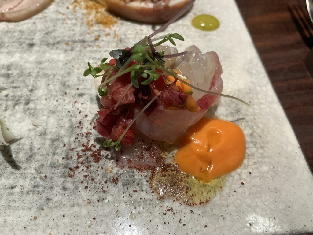 ダ ゴトウのキアラとヒラメのカルパッチョ