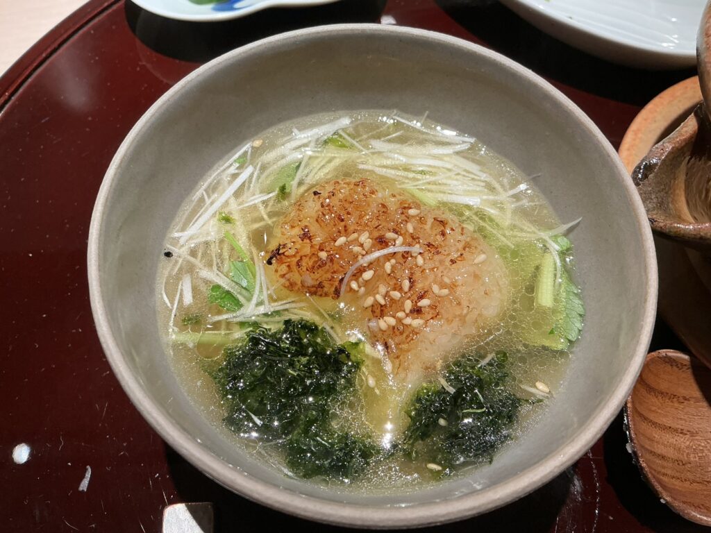 鳥焼き 小花のおにぎり