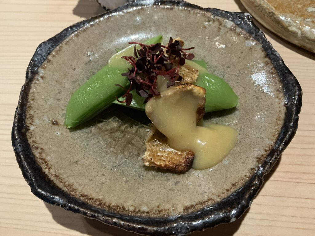 鳥つきのスナップエンドウ