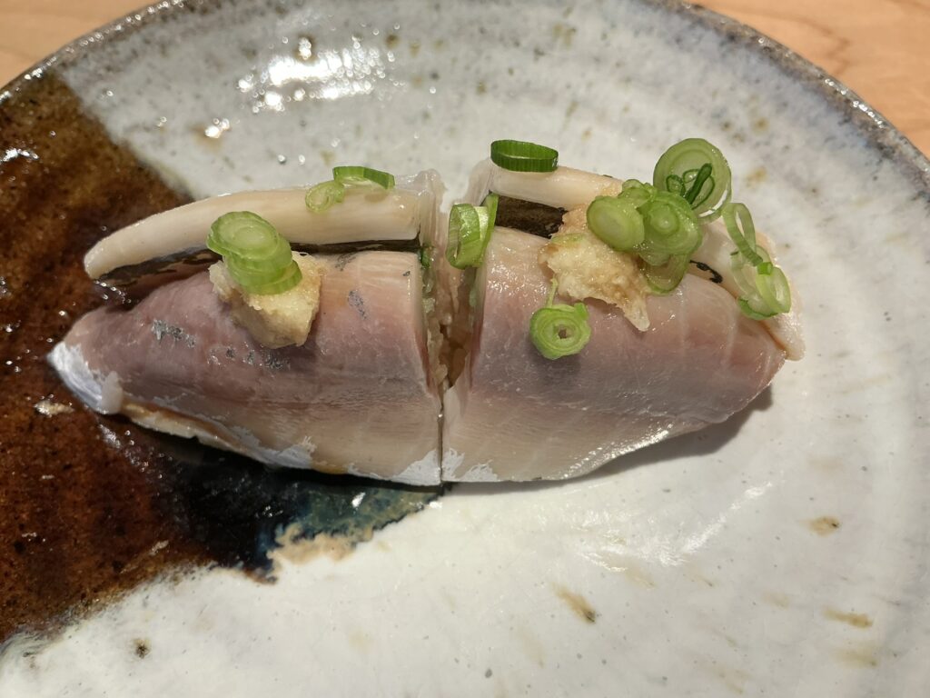 寿司清のアジ