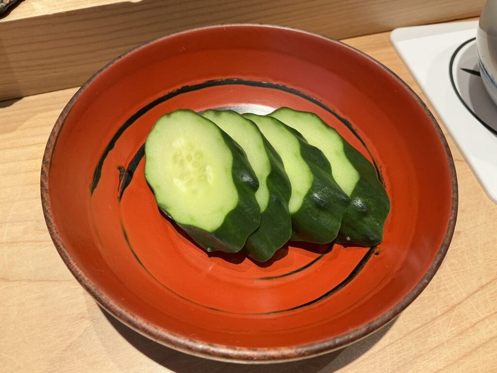 寿司清のキュウリ