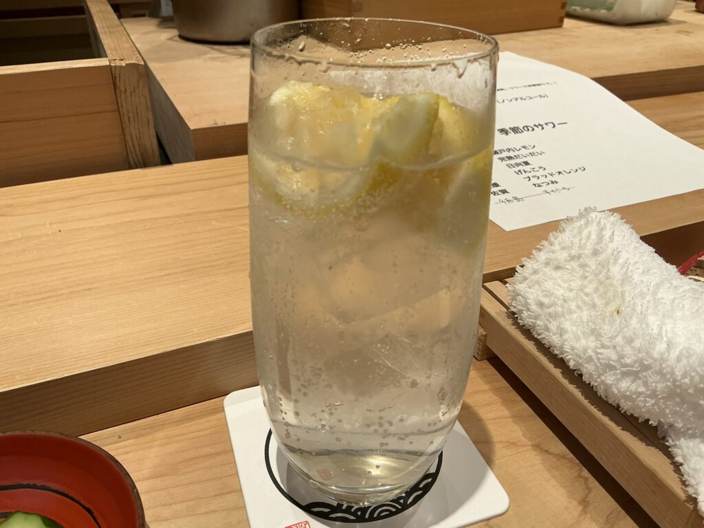 寿司清のレモンサワー