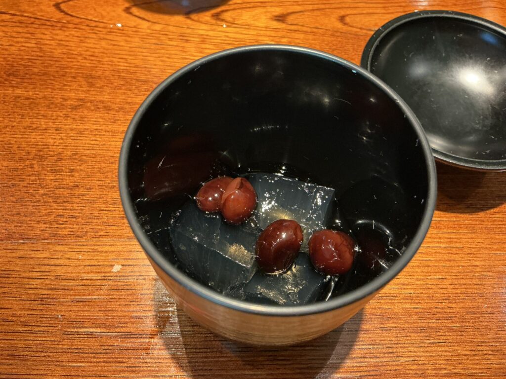 みかわ 是山居の黒豆のゼリー
