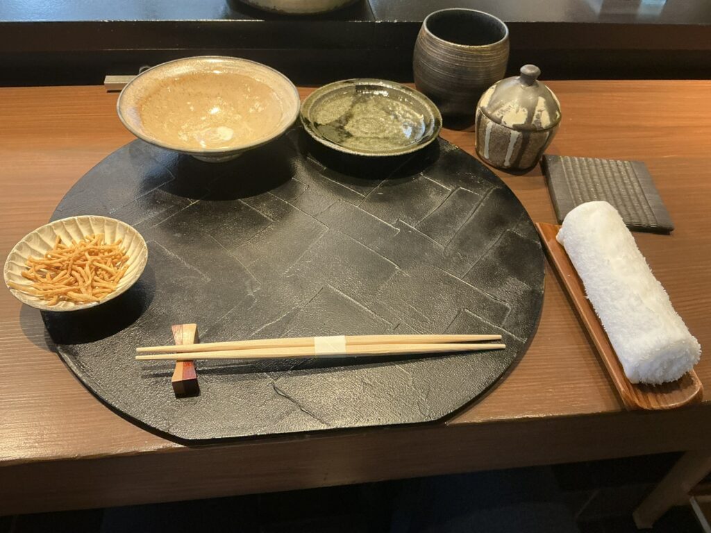 天々蕎々うめ庵のカウンターセット