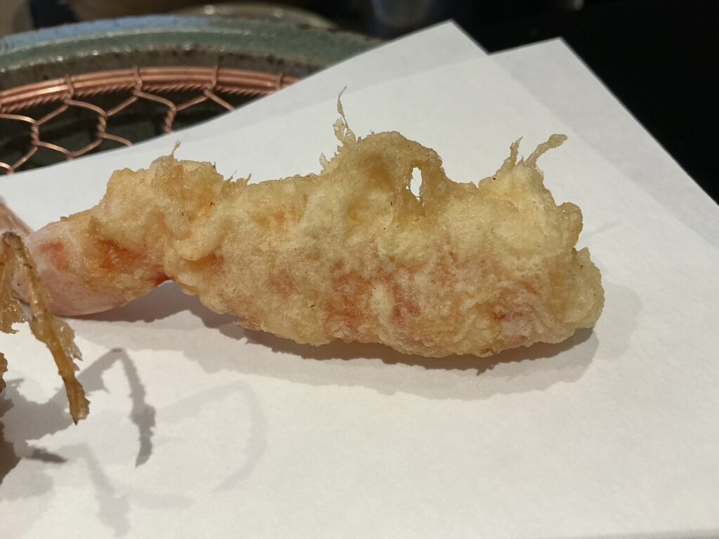 天々蕎々うめ庵のクルマエビ