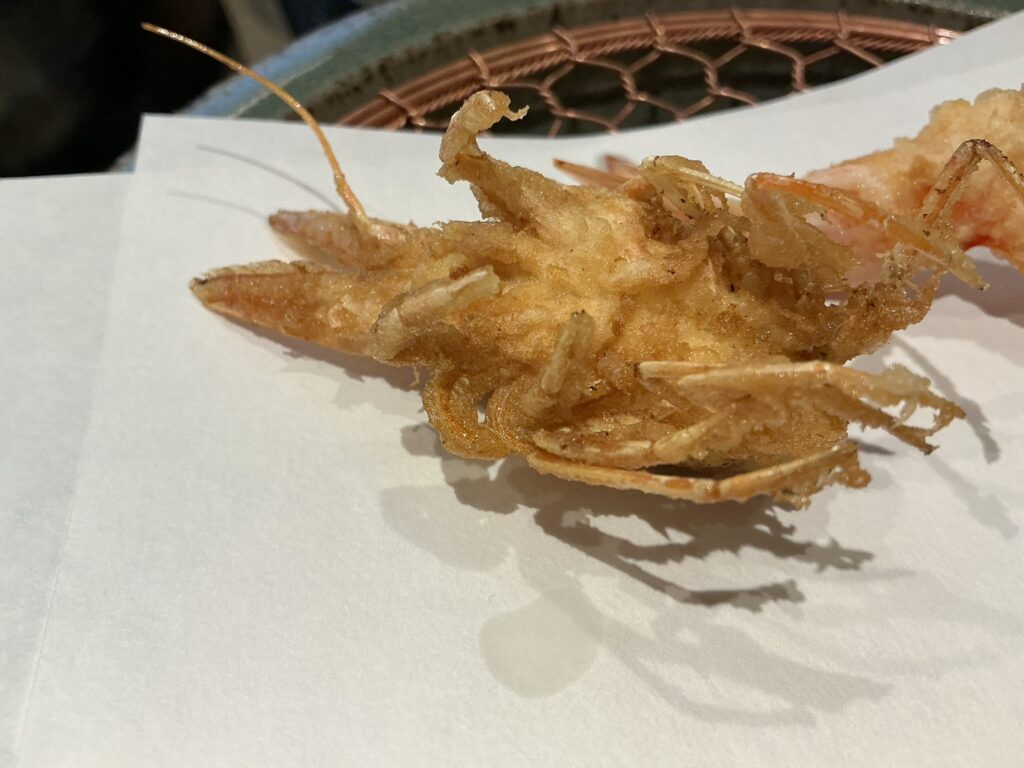 天々蕎々うめ庵のクルマエビ