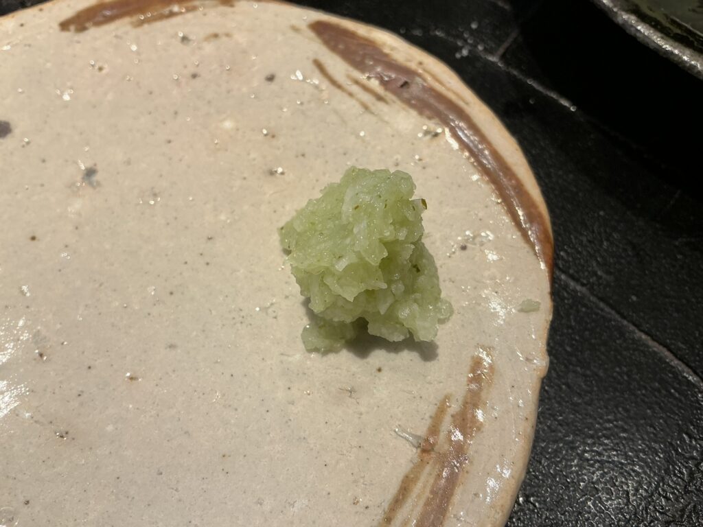 天々蕎々うめ庵の蓼酢おろし