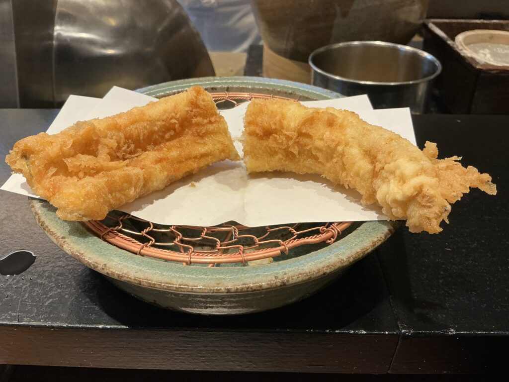 天々蕎々うめ庵のアナゴ
