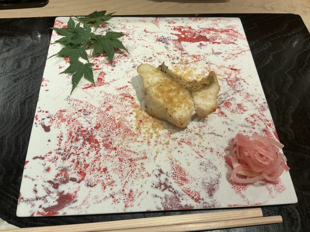 汐見のスズキの鱗焼き