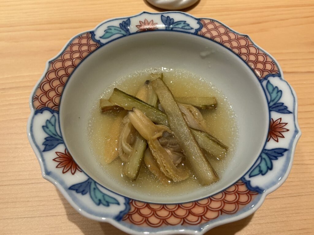 鮨 めい乃のあさり　うど