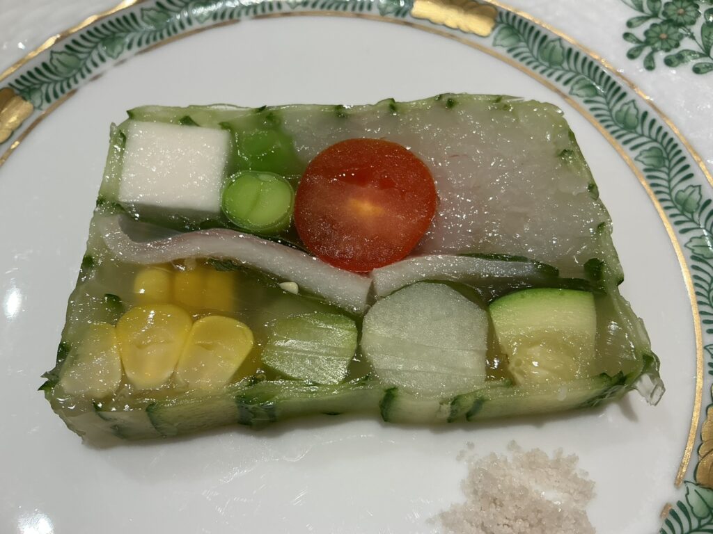鮨 めい乃の季節の野菜と魚のテリーヌ
