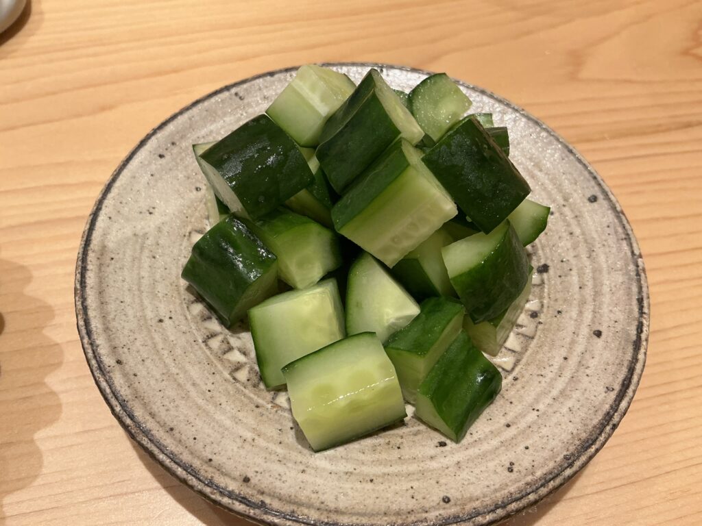 鮨 めい乃のキュウリ