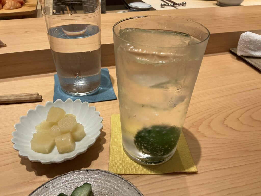 鮨 めい乃の麦焼酎
