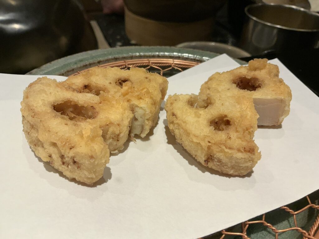 天々蕎々うめ庵のレンコン