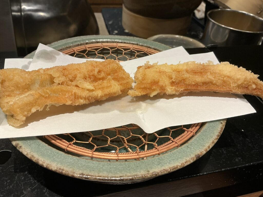 天々蕎々うめ庵のアナゴ
