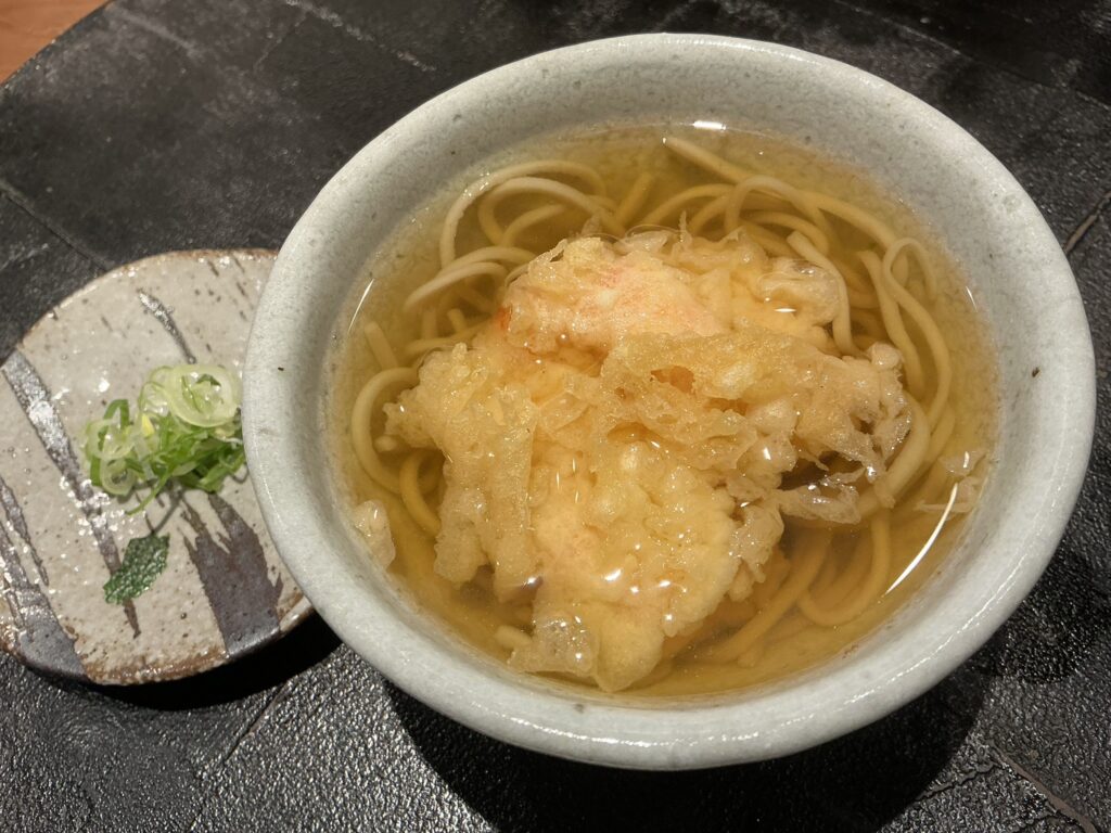 天々蕎々うめ庵のかき揚げ