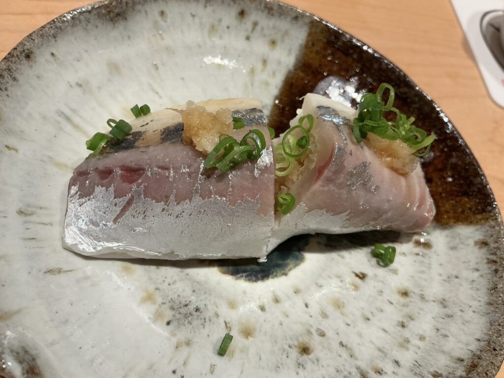 寿司清のアジ