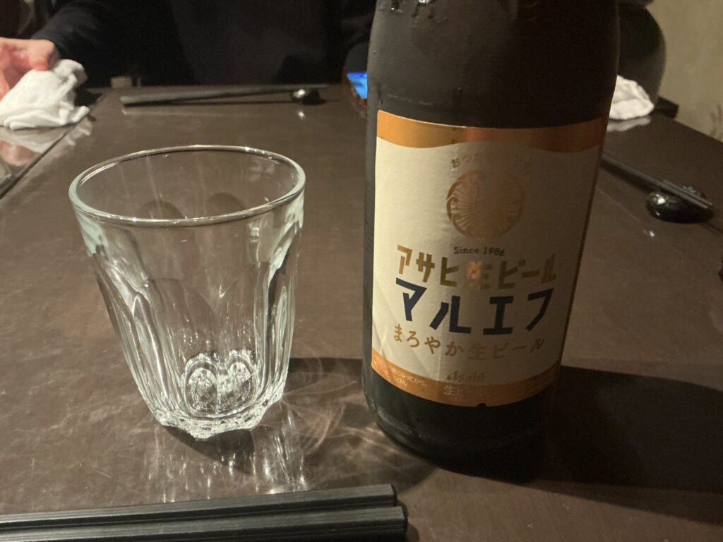 黒猫夜のビール
