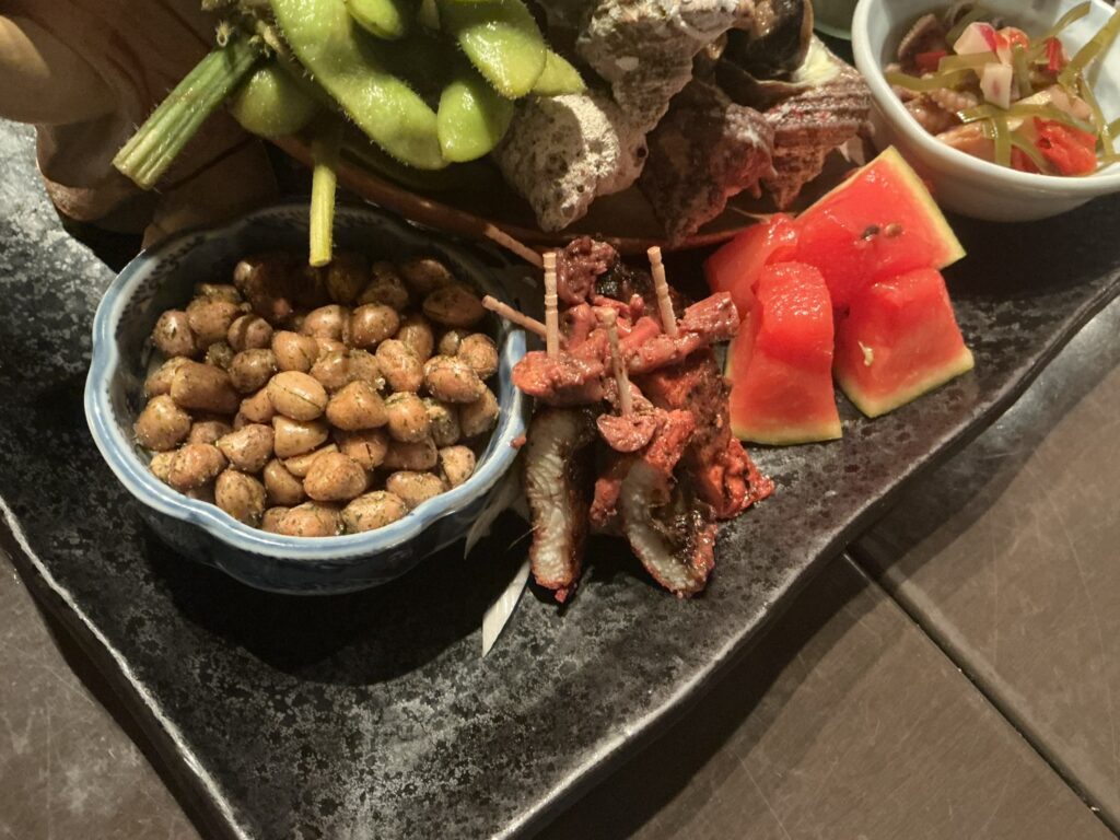 黒猫夜の春の前菜盛り合わせ