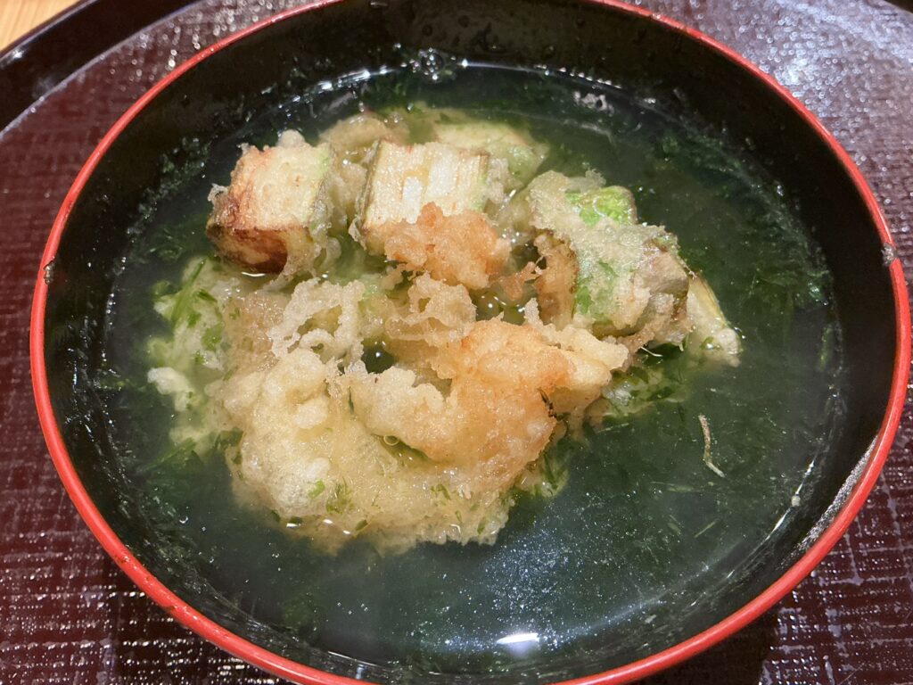 天ぷら浅沼のかき揚げ天茶