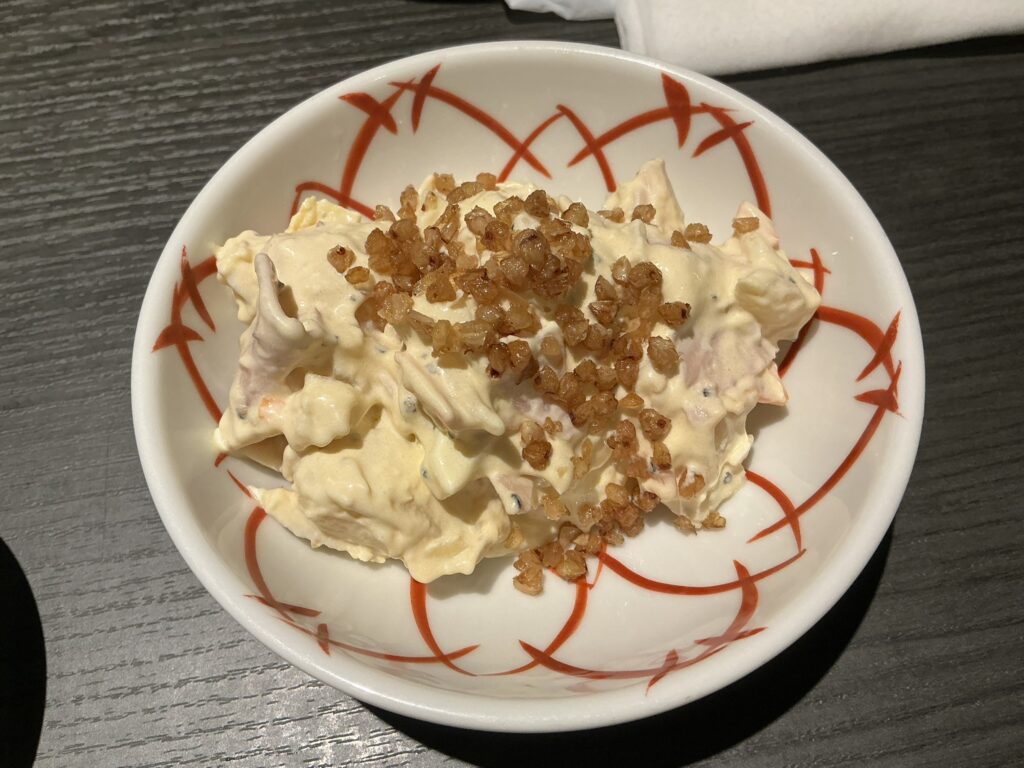 麻布十番そばごやの自家製ポテトサラダ