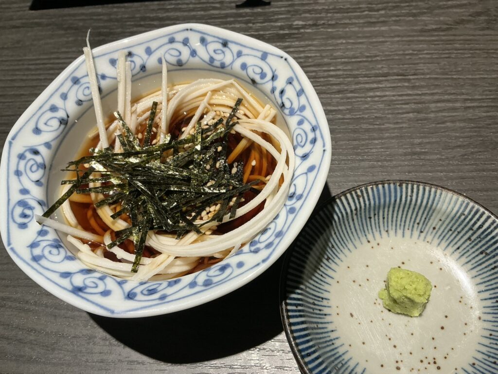 麻布十番そばごやの長芋そうめん
