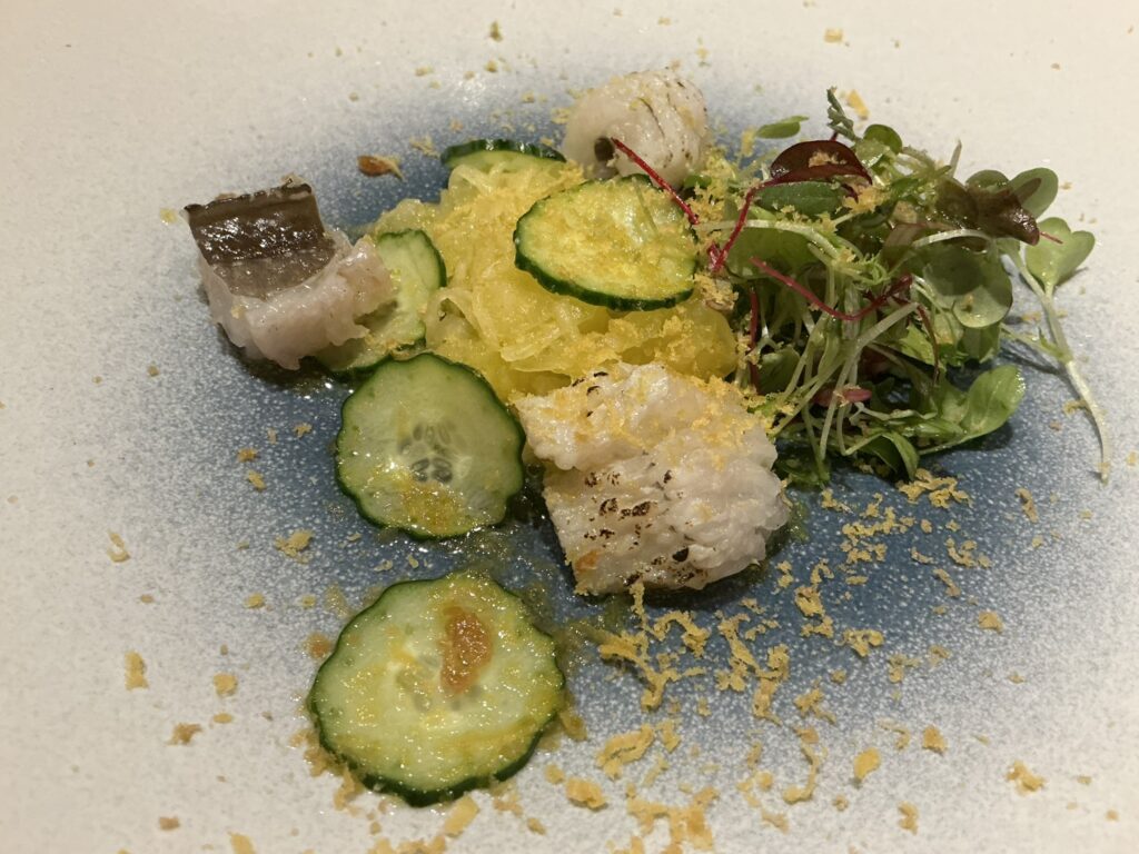 ルオーゴの長崎　穴子　胡瓜　自家製からすみ