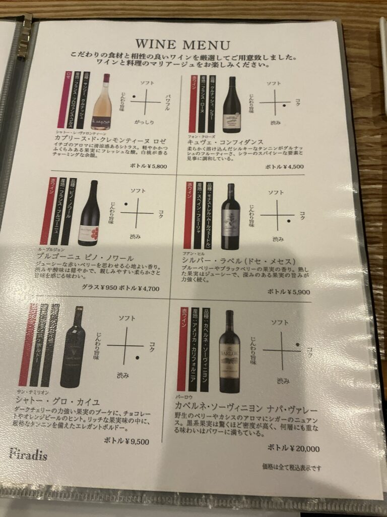 豊栄のドリンクメニュー