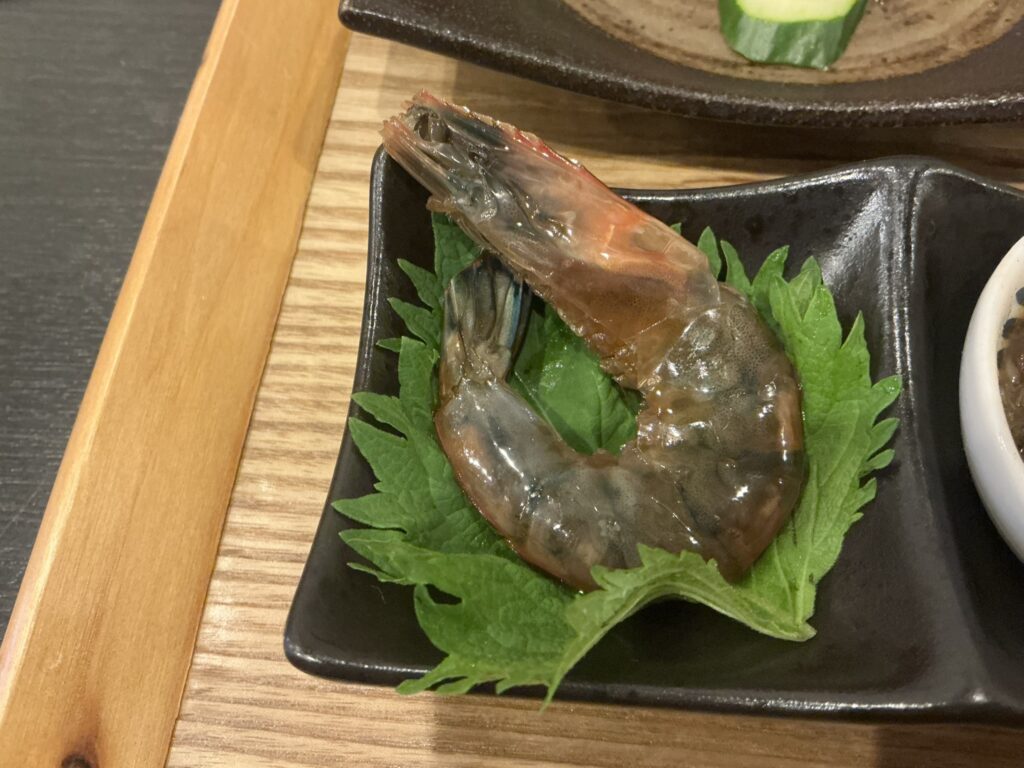 豊栄のエビの紹興酒漬け